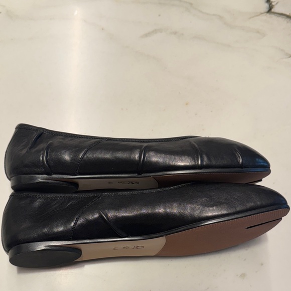 WoodchuckSato Black Leather Split-Toe Tabi Fold Ballerina Ballet Flats - Picture 5 of 12